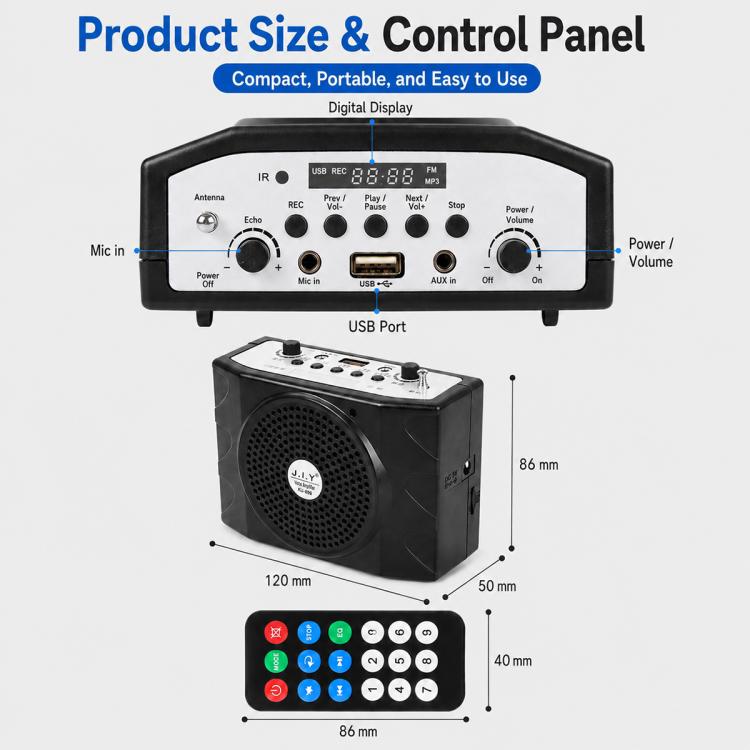 KU-898 Bluetooth Portable Microphone Teaching Voice Amplifier