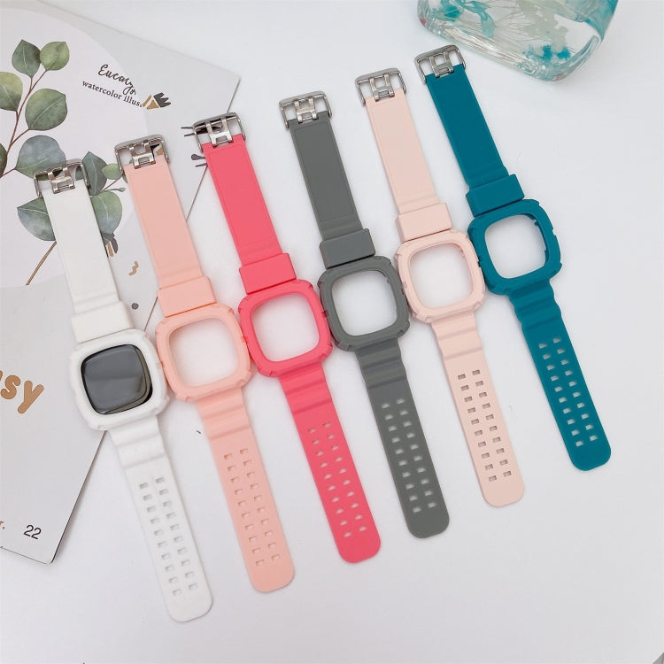 For Fitbit Versa 3 3D Silicone Integrated Replacement Strap Watchband — view 4
