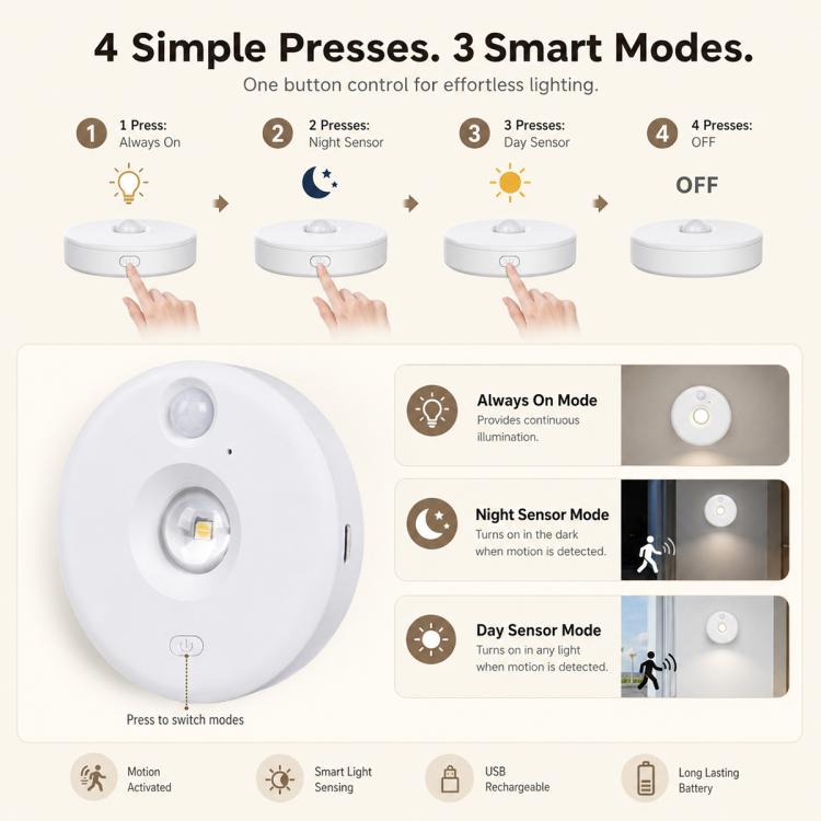 Smart Sensor Cat Eye Night Lights with Remote Control — view 7