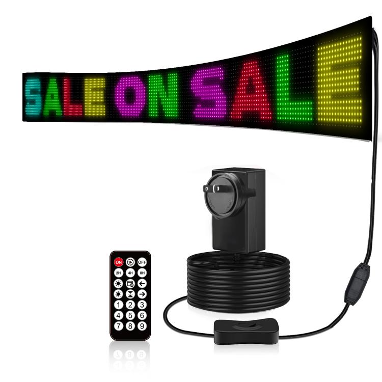 16 x 192 Pixels Ultra-Thin Waterproof Programmable LED Flexible Matrix Display Screen — UK Plug