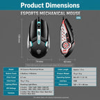 SHIPADOO G5 4D 2400DPI Gaming Mechanical USB Wired Mouse