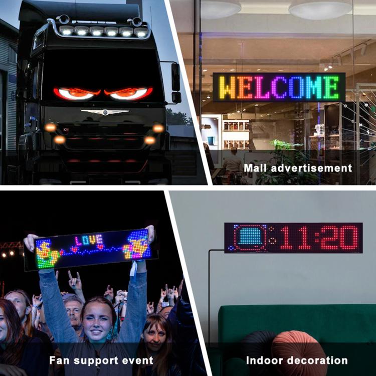 Demon Eye Car Ultra-Thin Waterproof LED Flexible Matrix Display Screen 2pcs