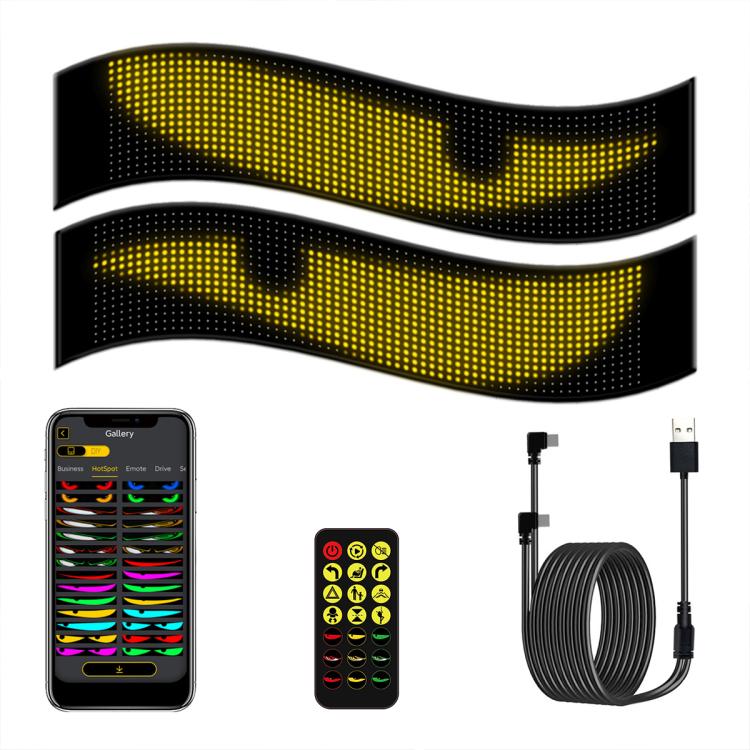 Demon Eye Car Ultra-Thin Waterproof LED Flexible Matrix Display Screen 2pcs — view 16