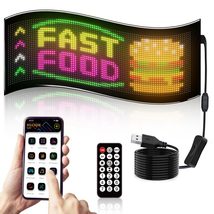 Double Row Ultra-Thin Waterproof LED Flexible Advertising Matrix Display Screen — view 13