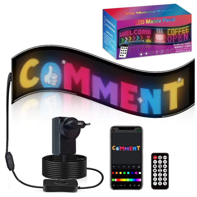 32x160 Pixels Double Row Ultra-Thin Waterproof LED Flexible Advertising Matrix Display Screen