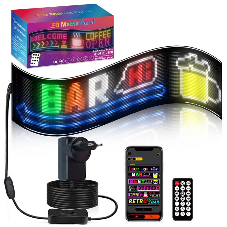 32x192 Pixels Double Row Ultra-Thin Waterproof LED Flexible Advertising Matrix Display Screen