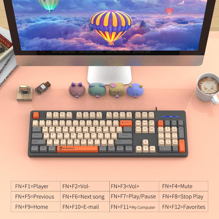 SHIPADOO K600 Wide System Compatibility Ergonomic Wired Keyboard — view 11