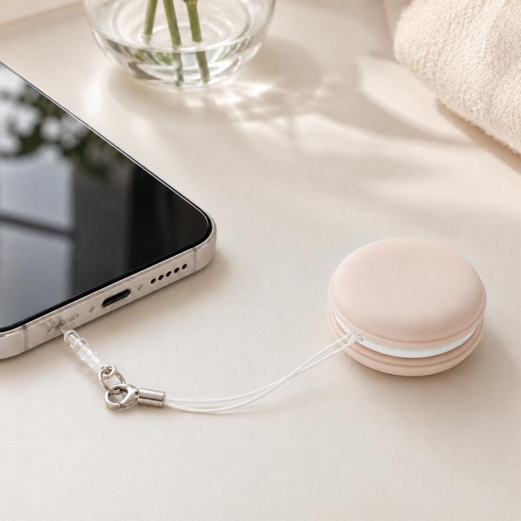 Multifunctional Portable Macaron Shape Phone Screen Cleaner Cloth with Lanyard — Green