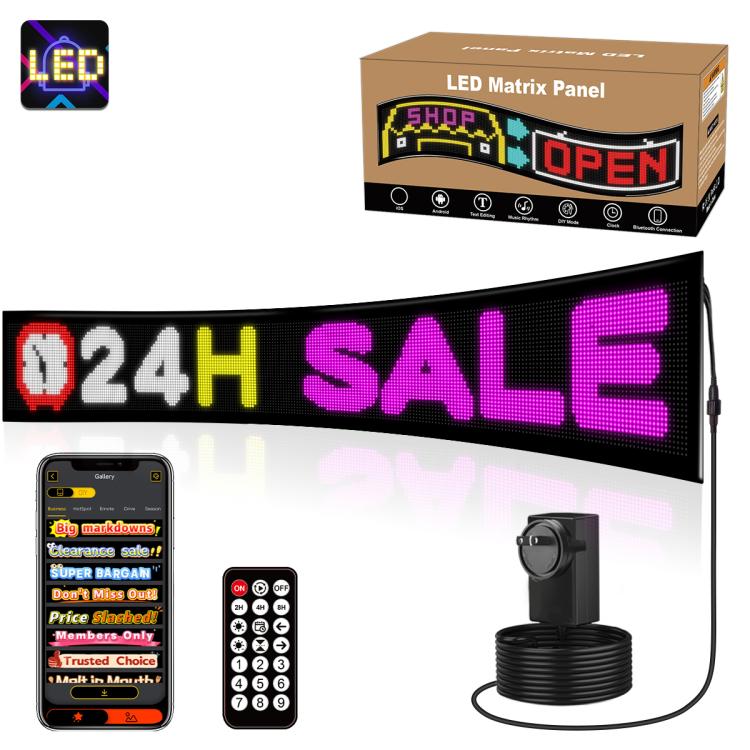 32x256 Pixels Dual Row Ultra-Thin LED Flexible Advertising Matrix Display Screen, Size: 192 x 28cm
