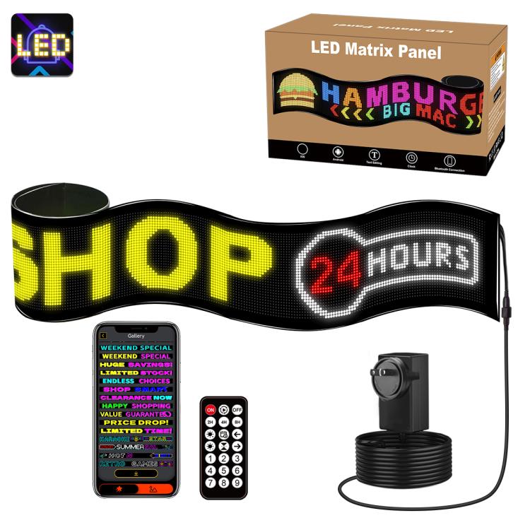32x320 Pixels Dual Row Ultra-Thin LED Flexible Advertising Matrix Display Screen, Size: 240 x 29.4cm