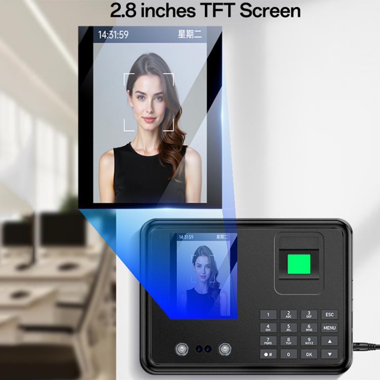 Yesido KM30 2.8 inch Screen Face Fingerprint Recognition Attendance Machine