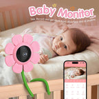 V1 Flower Shaped 4MP Baby Monitor Care Camera