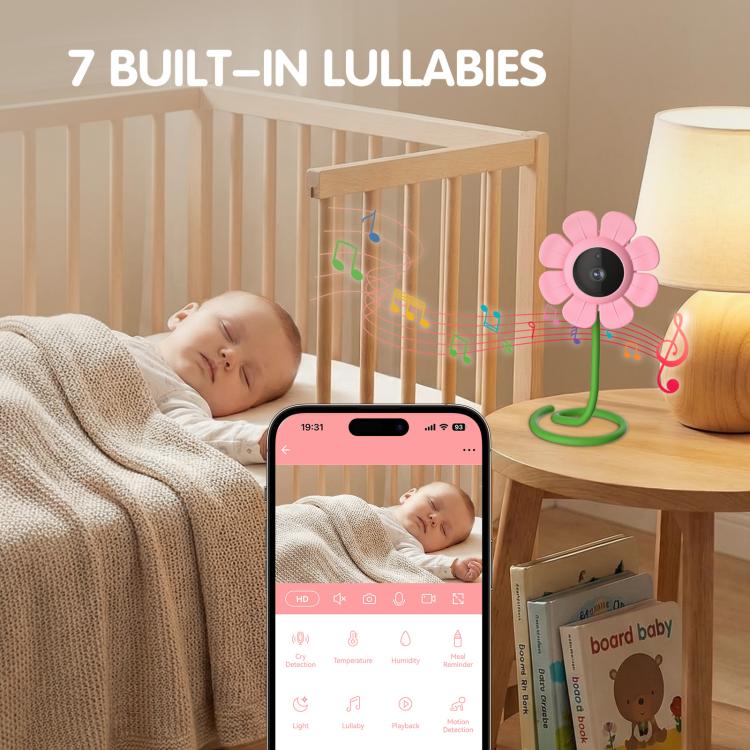 V1 Flower Shaped 4MP Baby Monitor Care Camera