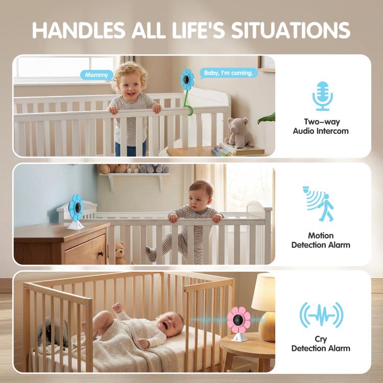 V1 Flower Shaped 4MP Baby Monitor Care Camera