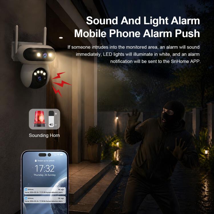 Srihome SH062 8MP Binocular Outdoor Auto-Tracking Wireless WiFi Security Camera — view 14