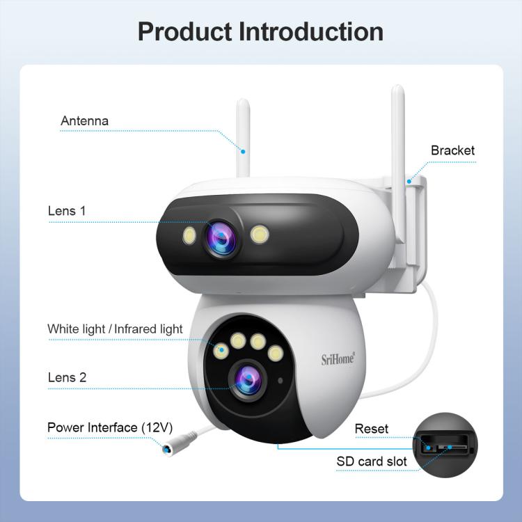 Srihome SH062 8MP Binocular Outdoor Auto-Tracking Wireless WiFi Security Camera — view 18