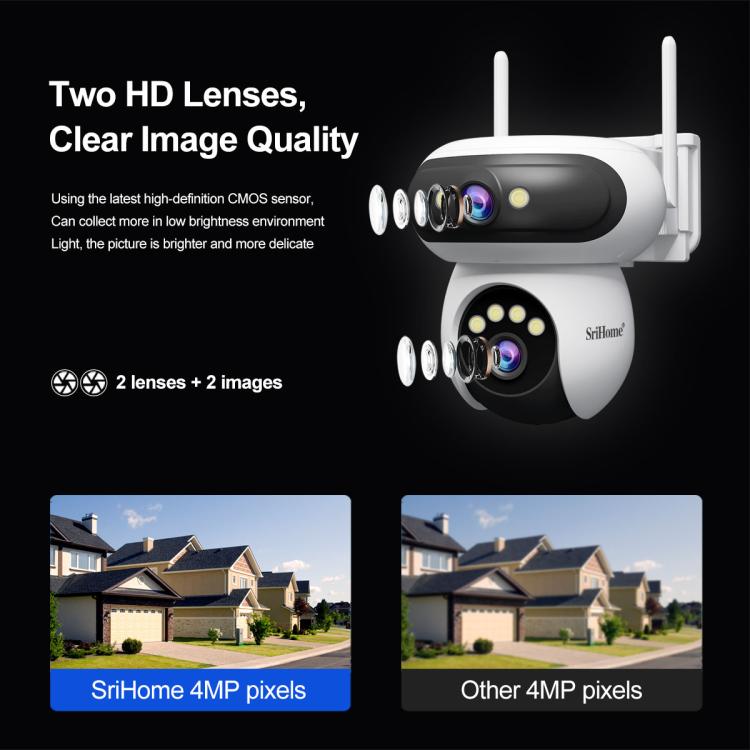 Srihome SH062 8MP Binocular Outdoor Auto-Tracking Wireless WiFi Security Camera — view 7