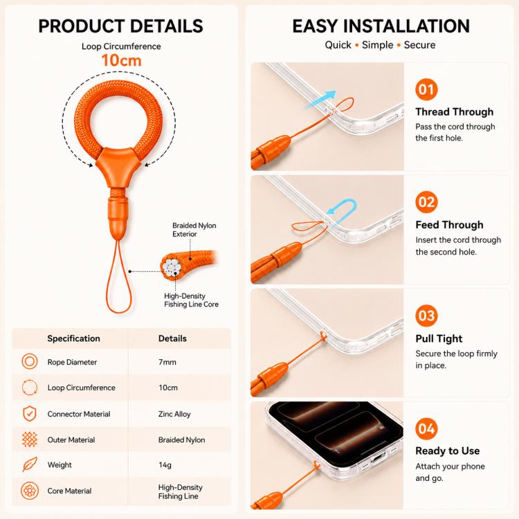 XDcase Mini Self-Locking Finger Ring Phone Lanyard — view 12