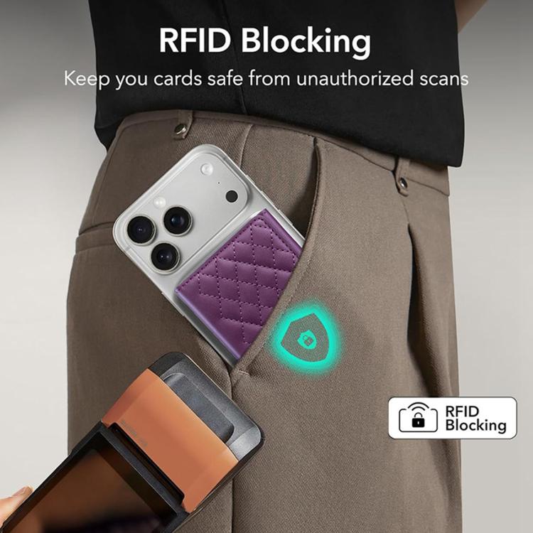 BFK37 Magnetic Rhombus Lattice Mobile Phone Holder RFID Card Slots — view 7