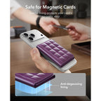 BFK38 Magnetic Square-shaped Mobile Phone Holder RFID Card Slots — Green