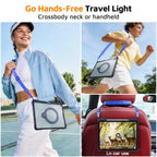 Dual-Color 360 Pivot Holder Tablet Case with Pen Slot & Shoulder Strap
