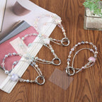Oil Painting Five-Pointed Star Phone Chain with Tether Pad — Pink