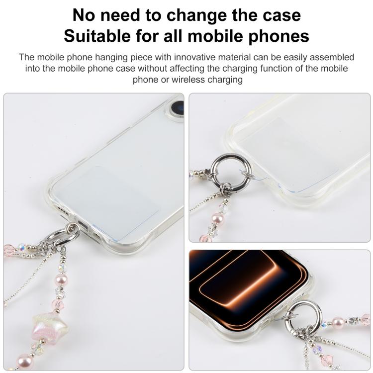 Oil Painting Five-Pointed Star Phone Chain with Tether Pad — view 9