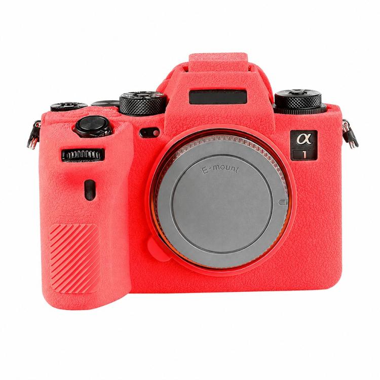 Litchi Texture Soft Silicone Camera Protective Case — Black