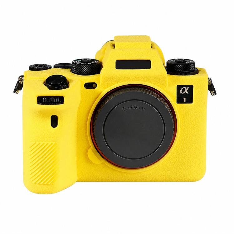 Litchi Texture Soft Silicone Camera Protective Case — White