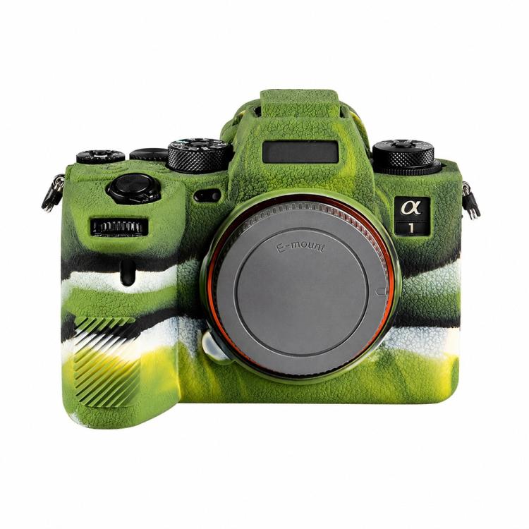Litchi Texture Soft Silicone Camera Protective Case — Yellow