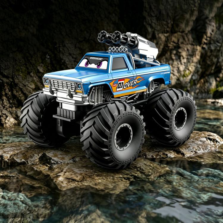 JJR/C Q245 Pro Crusher Amphibious 4WD Remote Control Car with Water Cannon Function — Blue
