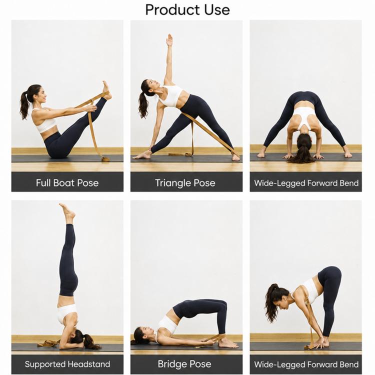 Two-Tone Multifunctional Yoga Stretch Cotton Belt Yoga Rope