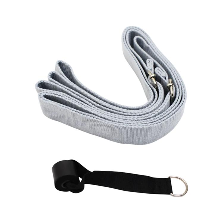 Adjustable Yoga Rope Stretching Trainer Doorway Stretching Belt — Light Blue