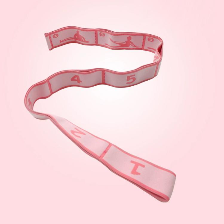 Yoga Resistance Digital Tension Band Suitable For Children and Adults — 8 Segments Peach