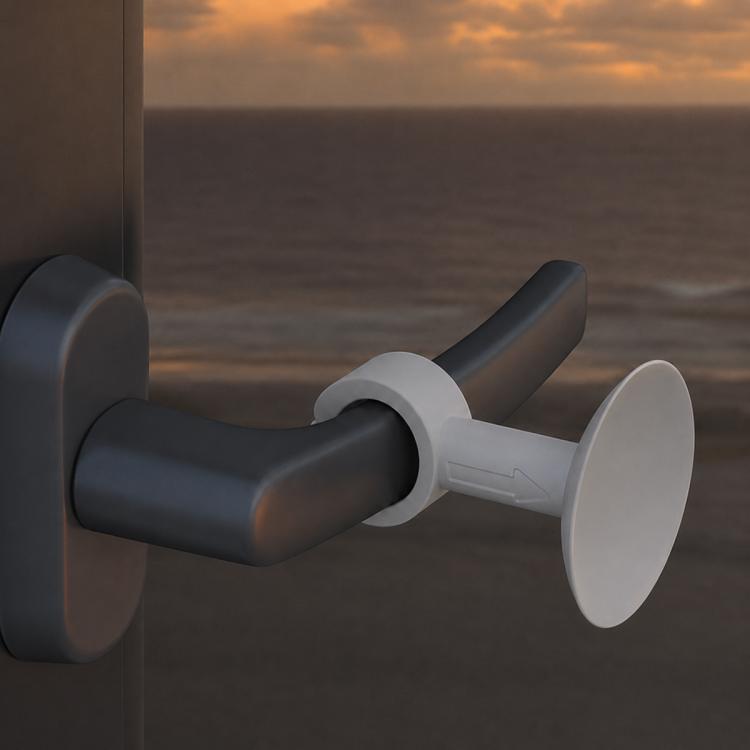 Suction Cup Door Handle Silent Anti-collision Protective Pad — Grey