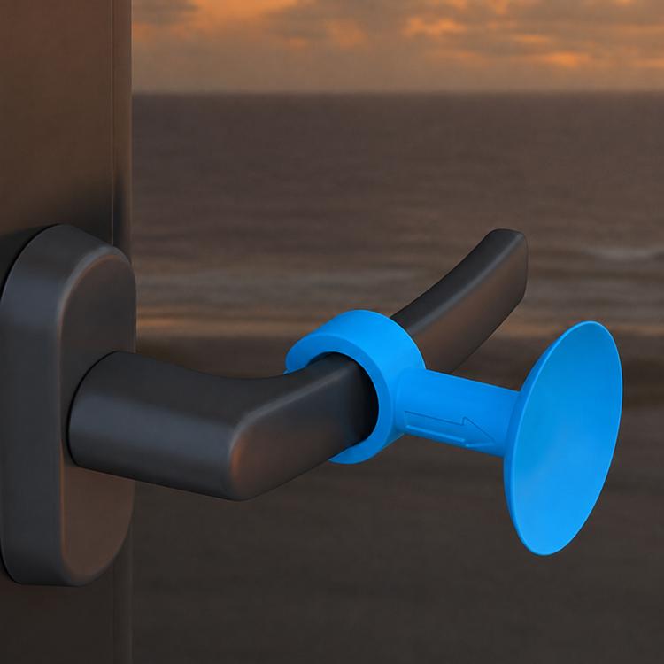 Suction Cup Door Handle Silent Anti-collision Protective Pad — Blue