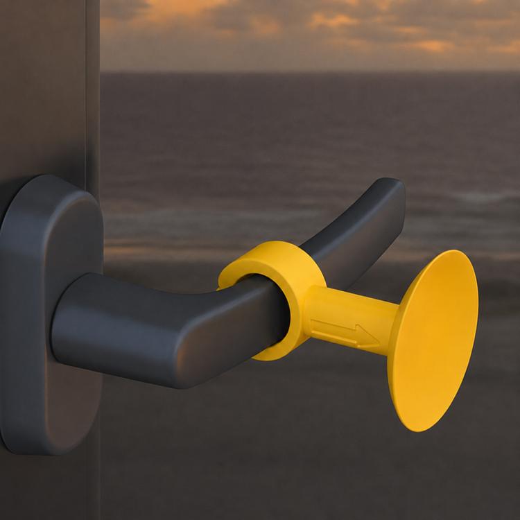 Suction Cup Door Handle Silent Anti-collision Protective Pad — Yellow