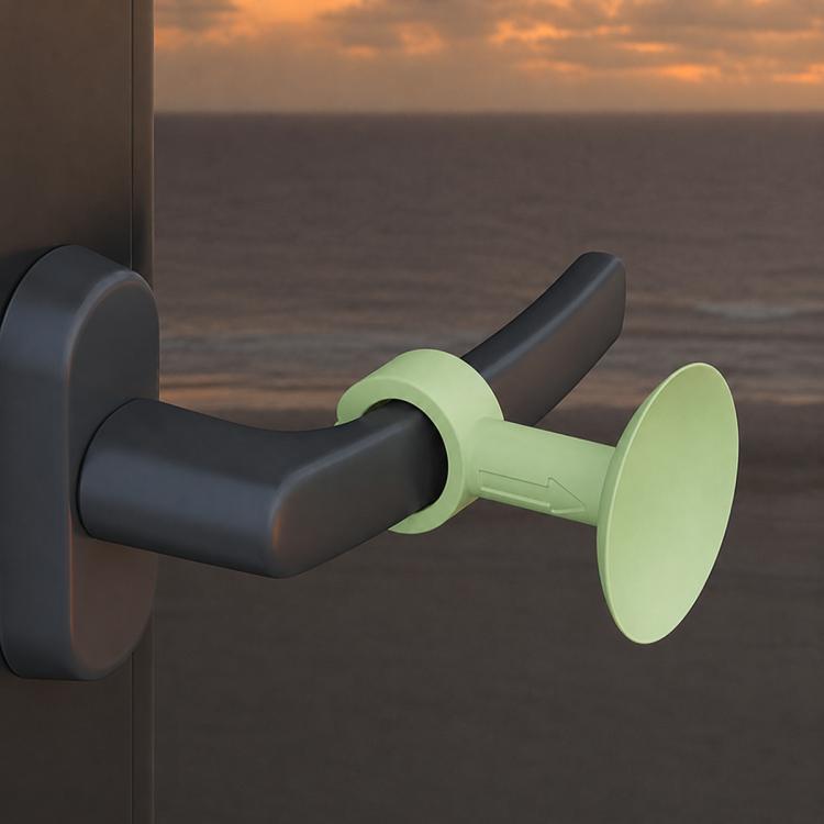 Suction Cup Door Handle Silent Anti-collision Protective Pad — Green