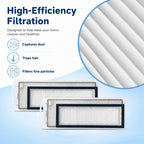 For Narwal J1 / J2 Robot Vacuum Cleaner Replacement Parts — White Full-Fiber Mop Pad