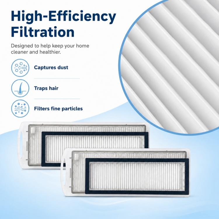 For Narwal J1 / J2 Robot Vacuum Cleaner Replacement Parts — White Full-Fiber Mop Pad