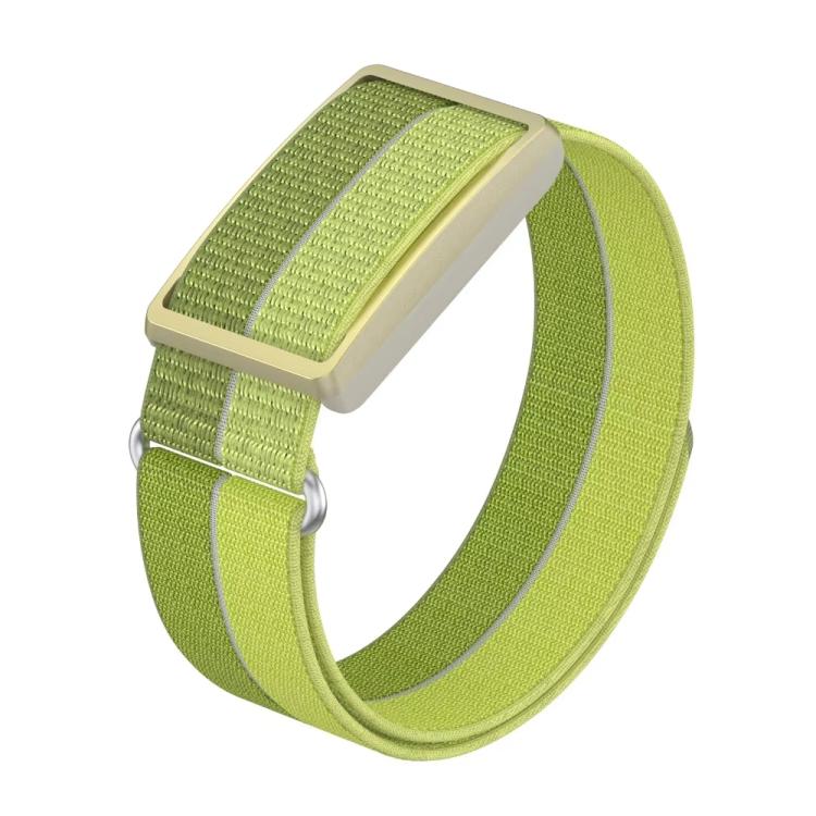 For Polar Loop xDfind Metal Round Buckle Feather Yarn Breathable Nylon Loop Watch Band — Purple