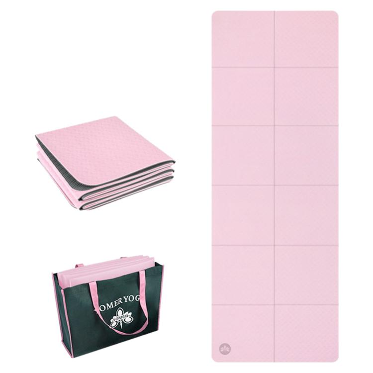 4mm Thick Non-slip Fitness Pad Foldable Yoga Mat — Light Blue