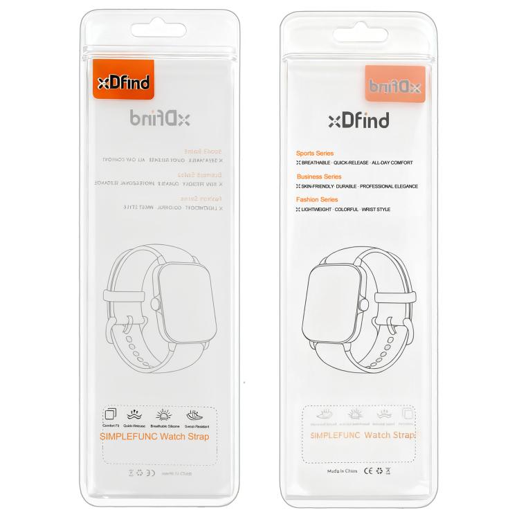 xDfind Spring Bar Style Clear Watch Case and Silicone Watch Band