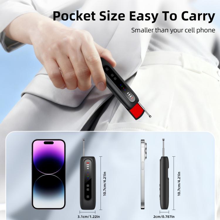 T07 Multifunctional Detector IR Scanner GPS WiFi Signal Anti-Spy Bug Finder for Hotel Travel