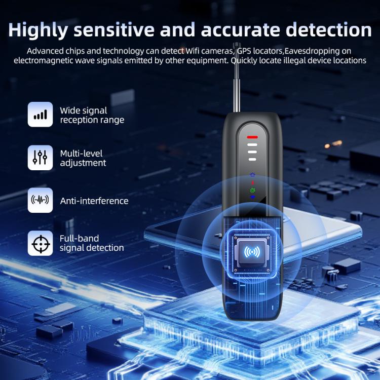 T07 Multifunctional Detector IR Scanner GPS WiFi Signal Anti-Spy Bug Finder for Hotel Travel