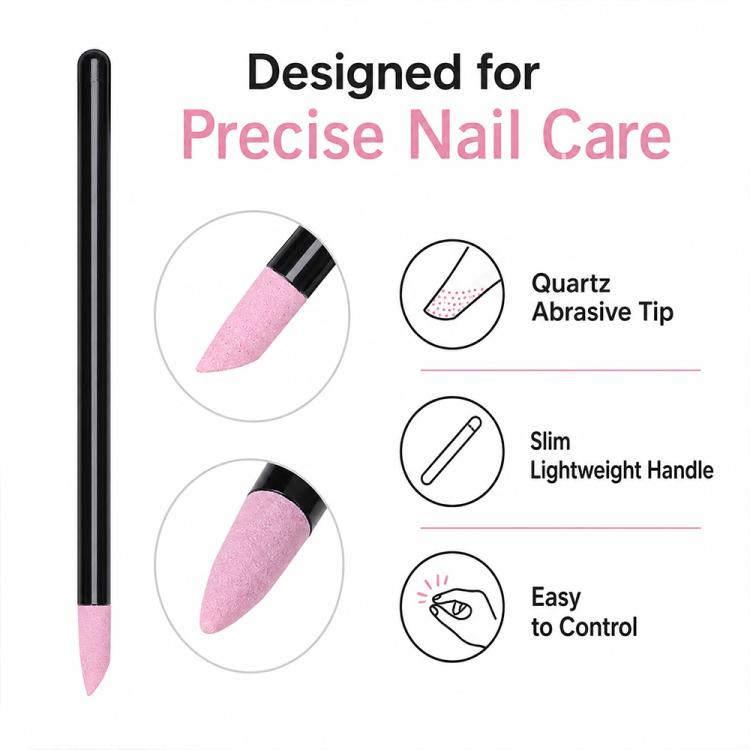 2pcs/Pack Angled Quartz Nail Pen Nail Surface Polishing Tool — view 3