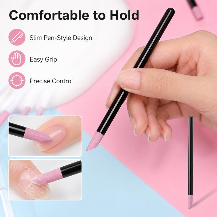 2pcs/Pack Angled Quartz Nail Pen Nail Surface Polishing Tool — view 5