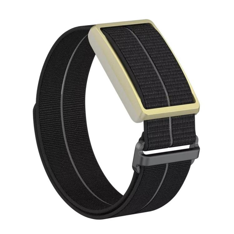For Polar Loop xDfind Metal Square Buckle Feather Yarn Breathable Nylon Loop Watch Band — Black
