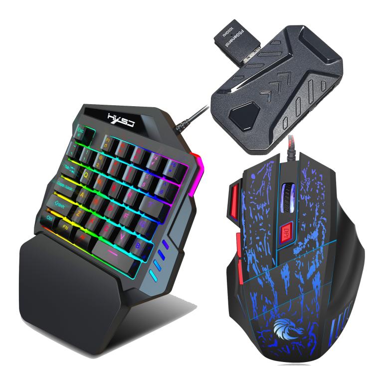 HXSJ Master-P5+V100+H300 Gaming Keyboard and Mouse Adapter Set for PS5