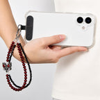Fox Double Layer Beaded Phone Charm Wrist Strap with Tether Pad for Women Girls — view 9